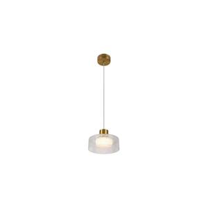 Eurolamp LED Lustr na lanku LED/8W/230V 3000K zlatá/čirá