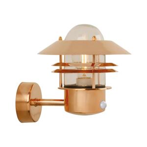 Nordlux Nordlux - Venkovní nástěnné svítidlo se senzorem BLOKHUS 1xE27/60W/230V IP54 měď