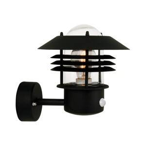 Nordlux Nordlux -Venkovní nástěnné svítidlo se senzorem VEJERS 1xE27/60W/230V IP54 černá