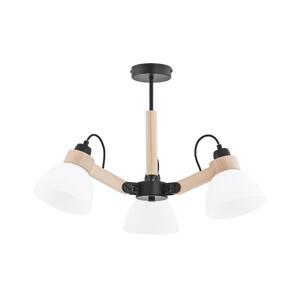 Přisazený lustr DANTONA 3xE27/15W/230V černá/béžová