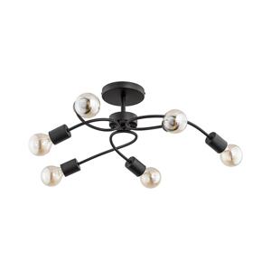 Přisazený lustr HELIX 6xE27/15W/230V černá