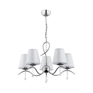 Lustr na řetězu DIVA 5xE14/10W/230V lesklý chrom
