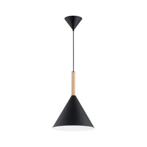 Lustr na lanku FUKS 1xE27/15W/230V černá/béžová