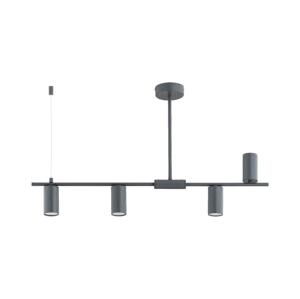 Lustr na tyči URANOS 4xGU10/10W/230V šedá