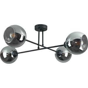 Keter Lighting Lustr na tyči VASCO 4xE27/60W/230V černá/kouřová černá