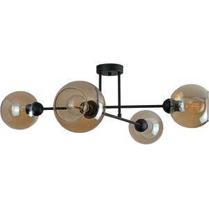 Keter Lighting Lustr na tyči VASCO 4xE27/60W/230V černá/kouřová béžová