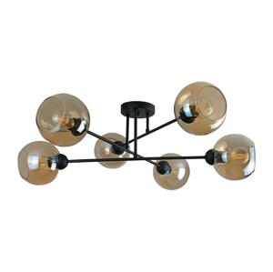 Keter Lighting Lustr na tyči VASCO 4xE27/60W/230V černá/kouřová béžová