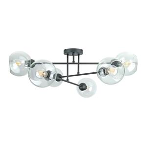 Keter Lighting Lustr na tyči VASCO 6xE27/60W/230V černá/čirá