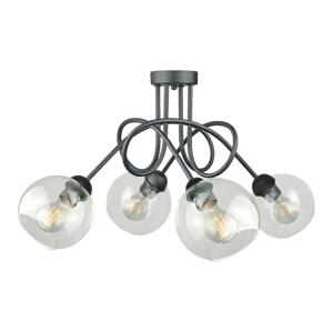 Keter Lighting Přisazený lustr EVIE 4xE27/60W/230V antracit/čirá