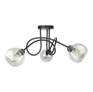 Keter Lighting Přisazený lustr EVIE 3xE27/60W/230V černá/čirá