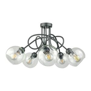 Keter Lighting Přisazený lustr EVIE 5xE27/60W/230V antracit/čirá