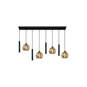 Keter Lighting Lustr na lanku CALYPSO 4xGU10/60W/230V + 4xE27/60W černá/zlatá