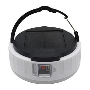 LED Solární lampa s funkcí powerbanky LED/2W/2V 6500K IPX4 2400 mAh černá
