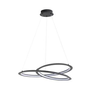 LED Lustr na lanku TANGO LED/44W/230V 4000K pr. 60 cm černá