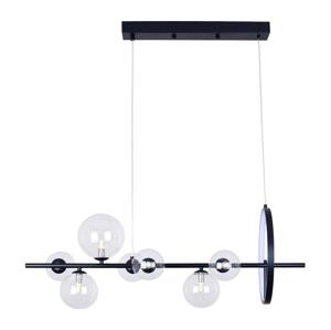 LED Lustr na lanku HYBRID LED/15W/230V + 7xG9/6W 4000K černá