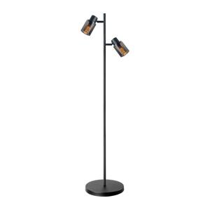 Stojací lampa REBECCA 2xE14/8W/230V černá/kouřová