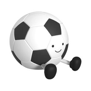 LED Stmívatelná dětská dotyková lampa FOOTBALL LED/2W/5V USB 1200 mAh bílá/černá