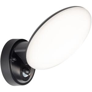 LED Venkovní nástěnné svítidlo se senzorem OLAF LED/10W/230V IP44 černá