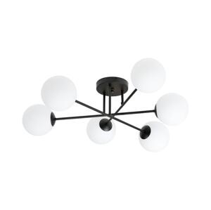 EMIBIG Lustr na tyči ROMA 6xE14/10W/230V černá/bílá