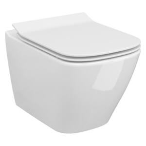 Cersanit Cersanit S701-405-ECO - Závěsné WC s prkénkem CITY keramika/bílá