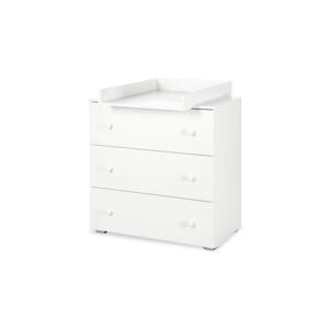 KLUPŚ - Dětská komoda s přebalovacím pultem PAULA bílá C-0161