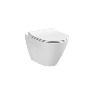 Cersanit Cersanit K701-104 - Závěsné WC s prkénkem CITY OVAL keramika/bílá