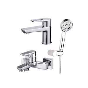 Cersanit Cersanit S952-003 -Vanová sada s baterií + umyvadlová baterie MILLE lesklý chrom