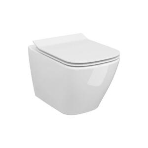 Cersanit Cersanit S701-405 - Závěsné WC s prkénkem CITY SQUARE keramika/bílá