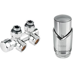 Novaservis - Sada pro radiátory se středovým připojením rohová lesklý chrom ZTD30CR