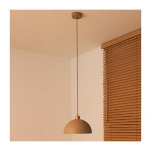 - Lustr na lanku IRONLINE 1xE27/15W/230V pr. 27 cm béžová/měděná