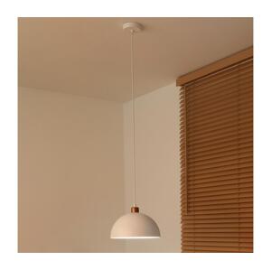 - Lustr na lanku IRONLINE 1xE27/15W/230V pr. 27 cm bílá/měděná