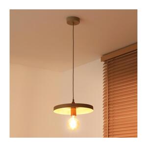 - Lustr na lanku IRONLINE 1xE27/15W/230V pr. 30 cm béžová/měděná