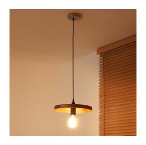 - Lustr na lanku IRONLINE 1xE27/15W/230V pr. 30 cm měděná/černá