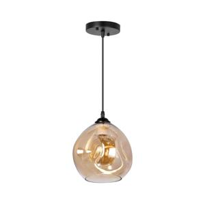 Lustr na lanku 1xE27/60W/230V černá/kouřová