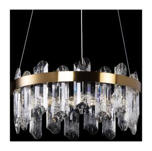 LED Lustr na lanku LED/62W/230V pr. 50 cm zlatá
