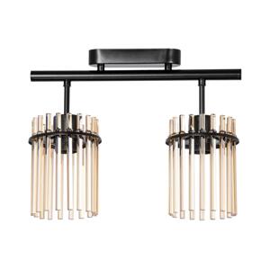 Přisazený lustr 2xE27/60W/230V černá/kouřová