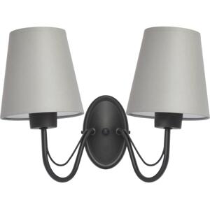 Nástěnná lampa MALBO 2xE27/15W/230V šedá/černá