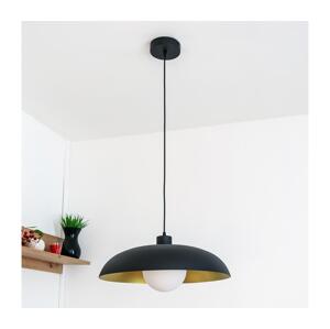 Lustr na lanku ECLIPSE 1xE27/15W/230V černá/zlatá