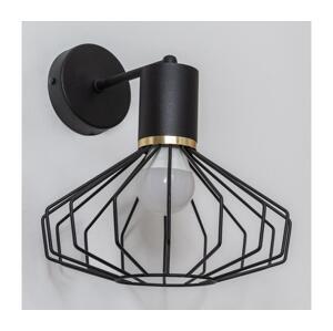 Nástěnná lampa SOLANO 1xE27/15W/230V černá/zlatá
