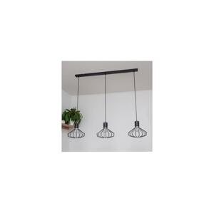 Lustr na lanku SOLANO 3xE27/15W/230V černá/lesklý chrom