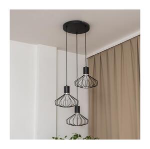 Lustr na lanku SOLANO 3xE27/15W/230V černá/lesklý chrom
