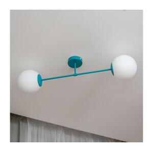 Přisazený lustr MOON 2xE27/15W/230V tyrkysová