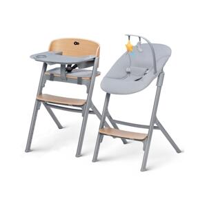 Kinderkraft KINDERKRAFT SELECT- Dětská jídelní židle 3v1 LIVY Premium dub + lehátko CALMEE