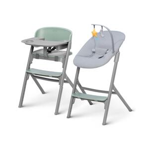Kinderkraft KINDERKRAFT SELECT-Dětská jídelní židle LIVY Premium Olive green +lehátko CALMEE