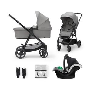 Kinderkraft KINDERKRAFT-Kombinovaný kočárek 3v1 NEWLY Moonlight grey  + autosedačka MINK PRO