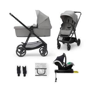 Kinderkraft KINDERKRAFT - Kombinovaný kočárek 4v1 NEWLY Classic grey + autosedačka MINK PRO