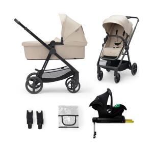 Kinderkraft KINDERKRAFT - Kombinovaný kočárek 4v1 NEWLY Classic beige + autosedačka MINK PRO