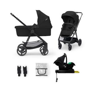 Kinderkraft KINDERKRAFT - Kombinovaný kočárek 4v1 NEWLY Classic black + autosedačka MINK PRO