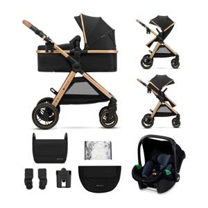 Kinderkraft KINDERKRAFT - Kombinovaný kočárek 3v1 ESME Pure black + autosedačka MINK PRO