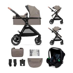 Kinderkraft KINDERKRAFT - Kombinovaný kočárek 3v1 ESME Sand beige + autosedačka MINK PRO